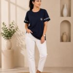 تیشرت-زنانه-نخ-پنیه-فیری-سایز-کد-۱۴۳
